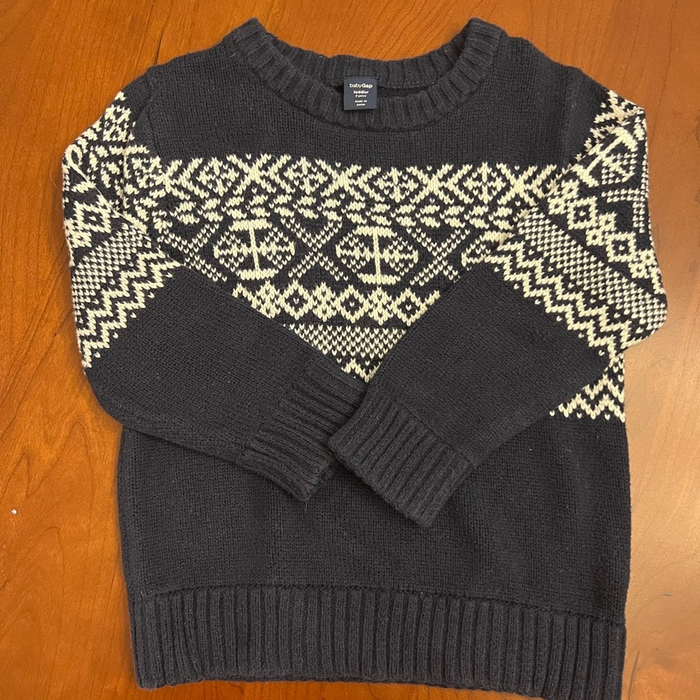 BabyGap Fair Isle cotton sweater in 2 years